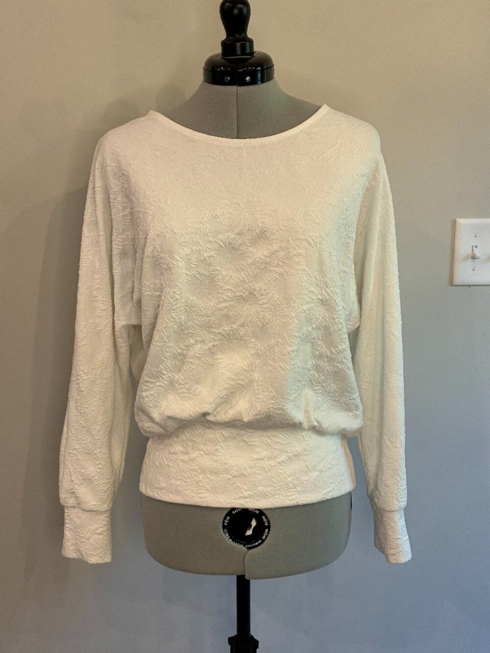 Daytrip White Textured Lace Long Sleeve Top – Boho Chic Size M